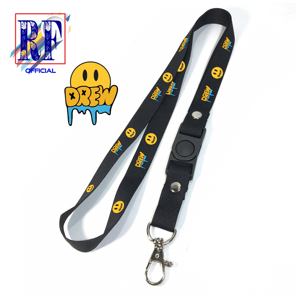 

Gantungan kunci DISTRO DREW HOUSE JUSTIN BIEBER tali lanyard brand distro gantungan leher id card name tag