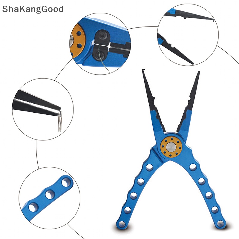 Tang Pancing Selip Alat Pancing Pemotong Garis al Simpul Aluminium Alloy Gunting Hook Remover 150g 20 cm Peralatan Memancing SKK