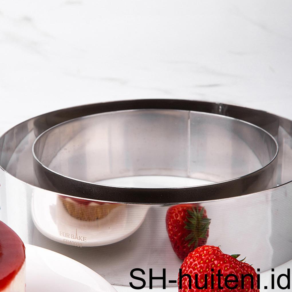 Mousse Cetakan Kue Stainless Steel Bulat Berbentuk Cetakan Coklat DIY Cetakan Biskuit Cookies Permen Hias DIY Baking