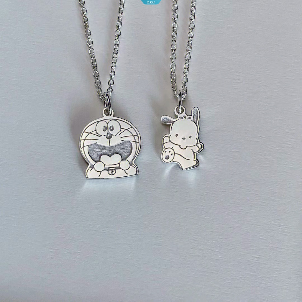 Bandai Tinker Bell Kalung Happy Doraemon Series Anime Peripheral Pendant Pasangan Lucu Kreatif Kartun Perhiasan [ZK]