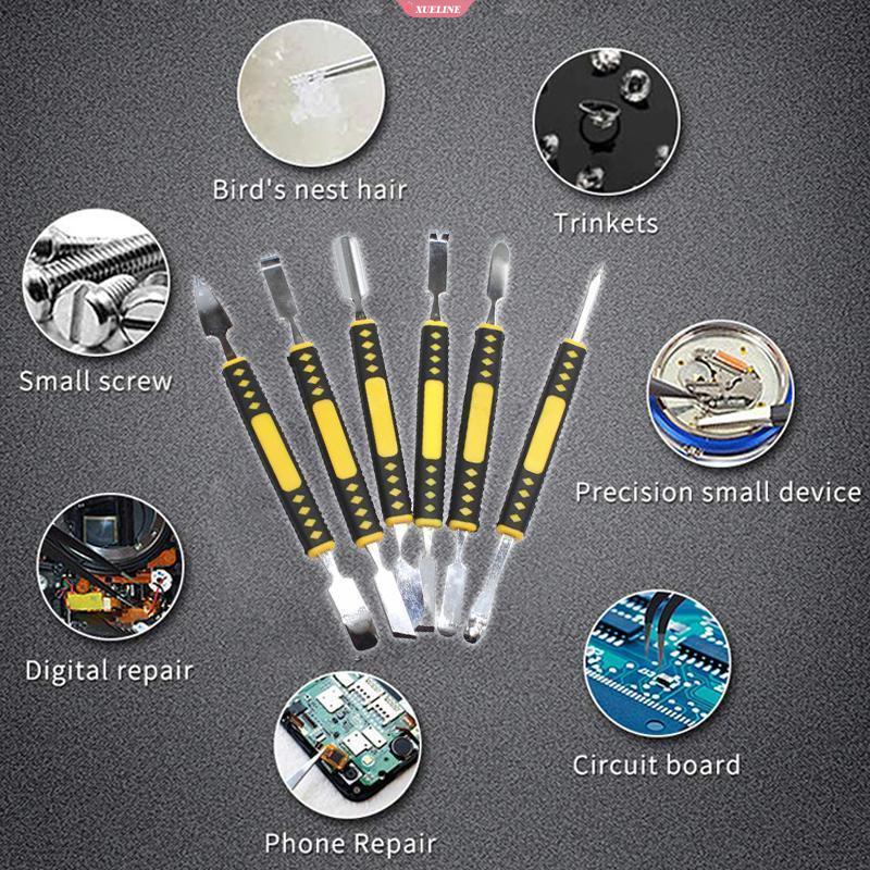 6pcs Metal Linggis Baja Pry Universal Membongkar Pasang Alat Untuk Ponsel DIY Laptop PCB Screen Pry Open Repair Hand Tools [ZXL]