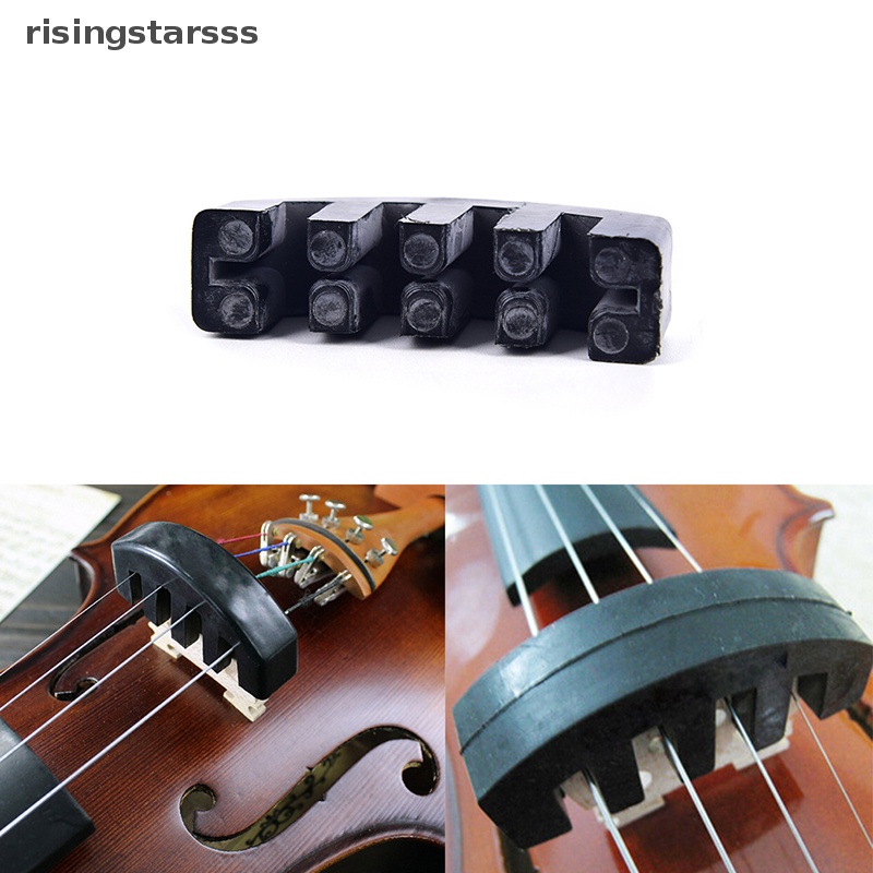 Rsid Span-new 1Pc Violin Latihan Mute Karet Hitam Berat Violin Peredam Akustik Jelly Elektrik