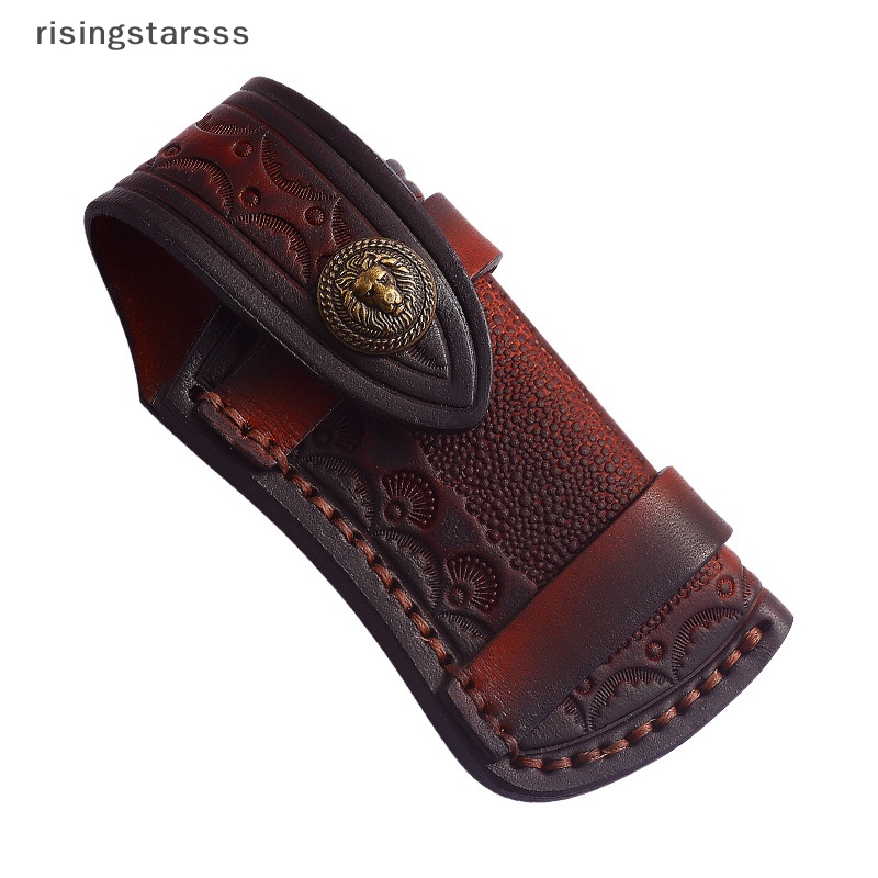 Rsid Span-new Zhipu Ukir leather case head layer Sapi Lipat case Sarung Jelly