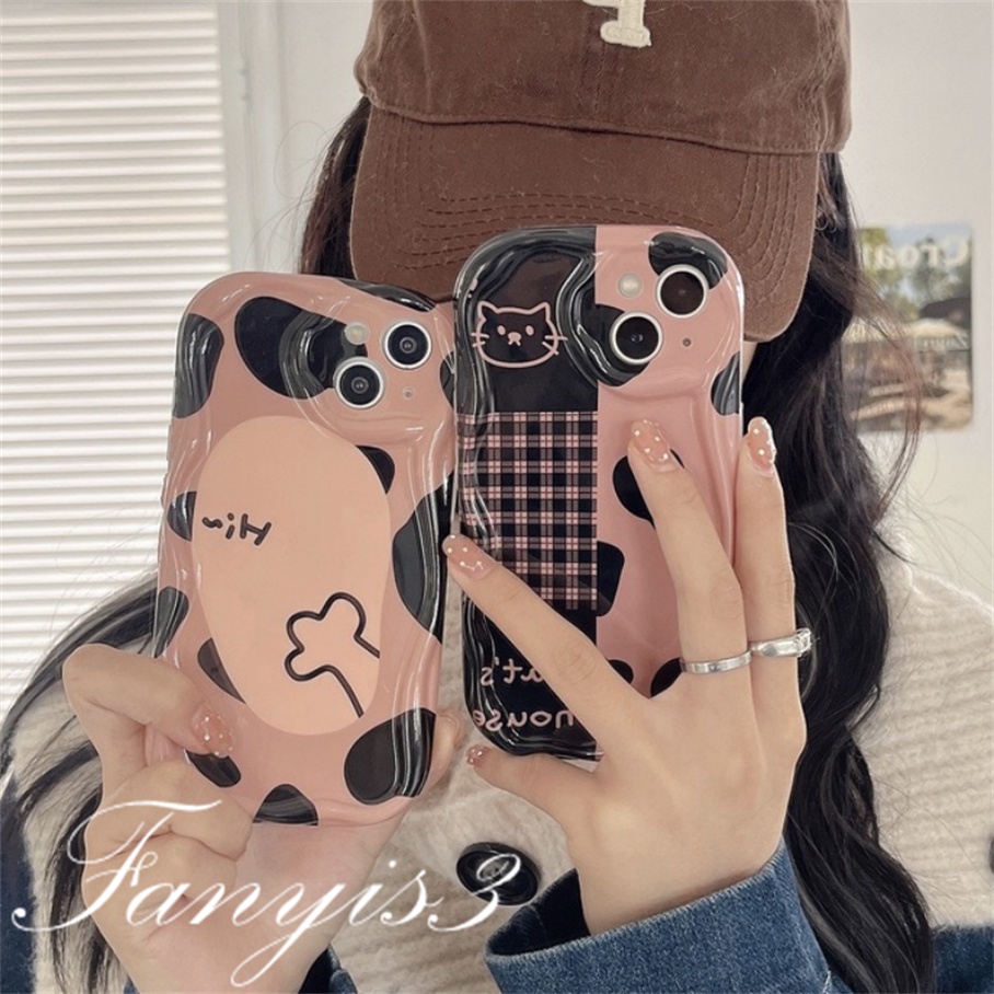 Redmi 12C A1 10C 10 10A 9 9A 9C 9T Note 12 12s 11s 10s 11 10 9s 9 Pro Xiaomi Poco X3 X3NFC X3Pro 12 11 Lite Cat Splice Block Wavy Curved Edge Phone Case TPU Soft Cover