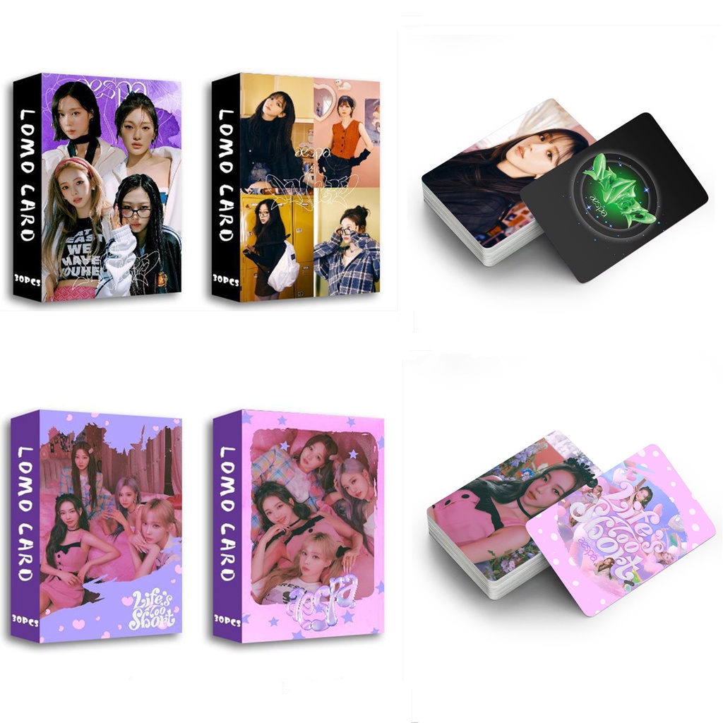 30pcs /box Album AESPA MY WORLD Photocards 2023season's Greetings Kartu Lomo Cewek Kpop Postcards