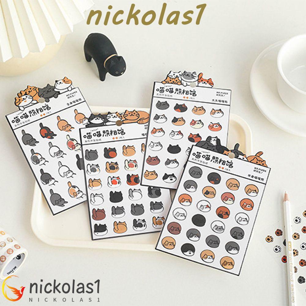 Nickolas1 Stiker Basic Dekorasi Telepon Perlengkapan Sekolah Meow Foto Studio Series Diary Handbook Idol Card Decor Bahan Sticker