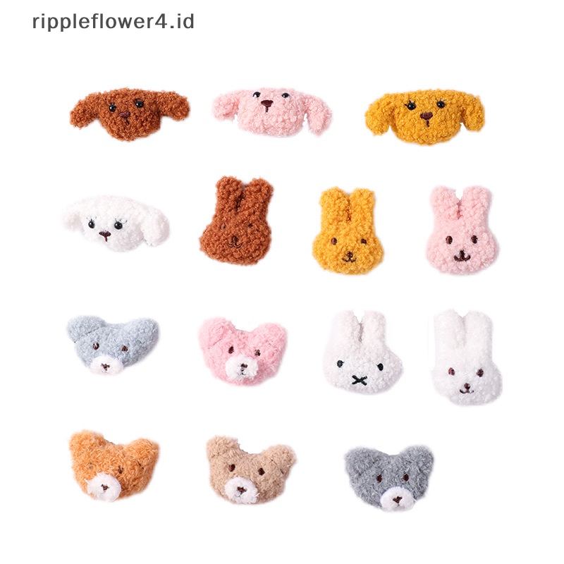 {rippleflower4.id} Bros Beruang Plush Kartun Manis Siswa Aksesoris Tas Sekolah Pin Lucu Korea Jepang~