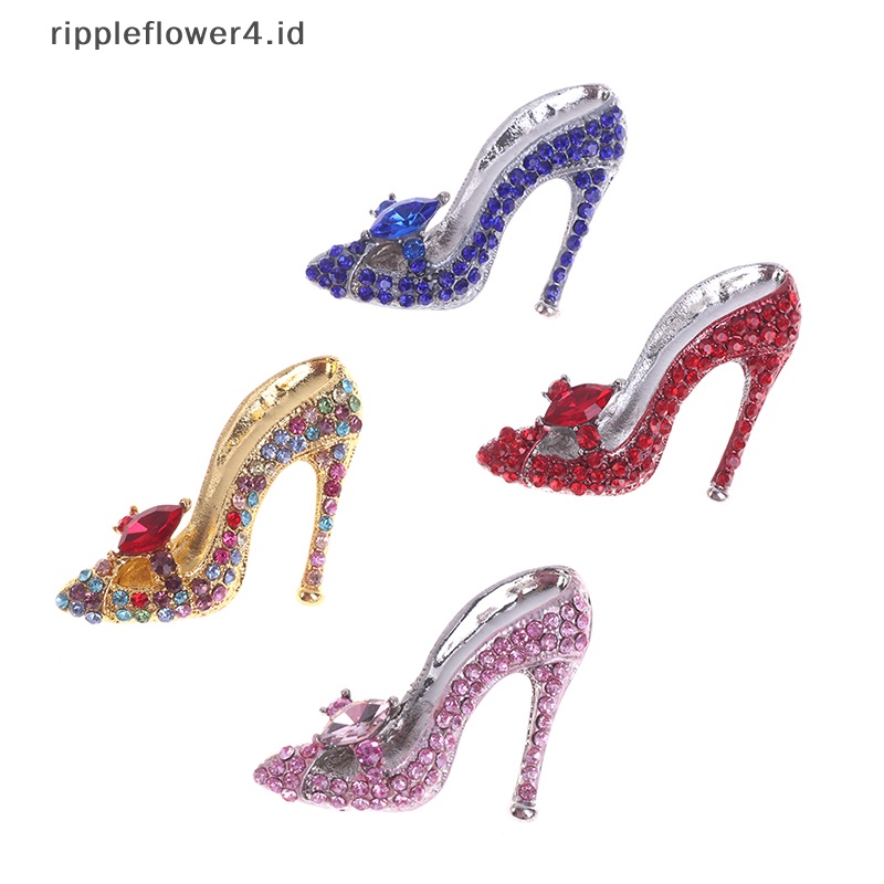{rippleflower4.id} Bros Pin Fashion Tumit Tinggi Gadis Kreatif Koleksi Hadiah Besar Untuk Gadis~