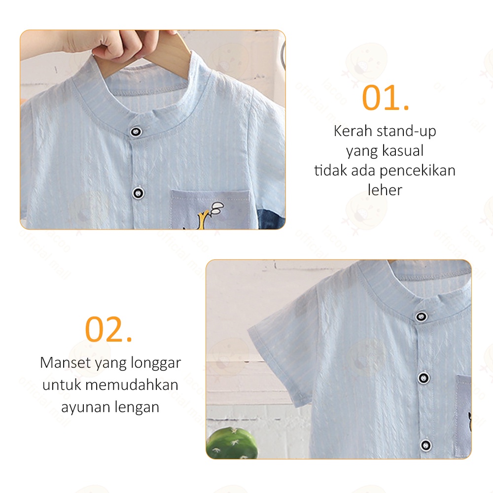 Lacoo Baju setelan bayi 0-4thn Setelan pendek anak karakter