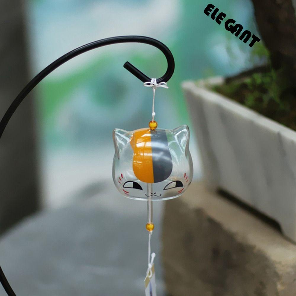 [Elegan] Wind Chime Kaca Transparan Gaya Jepang DIY Hadiah Bell Angin Bless Dekorasi Aksesoris