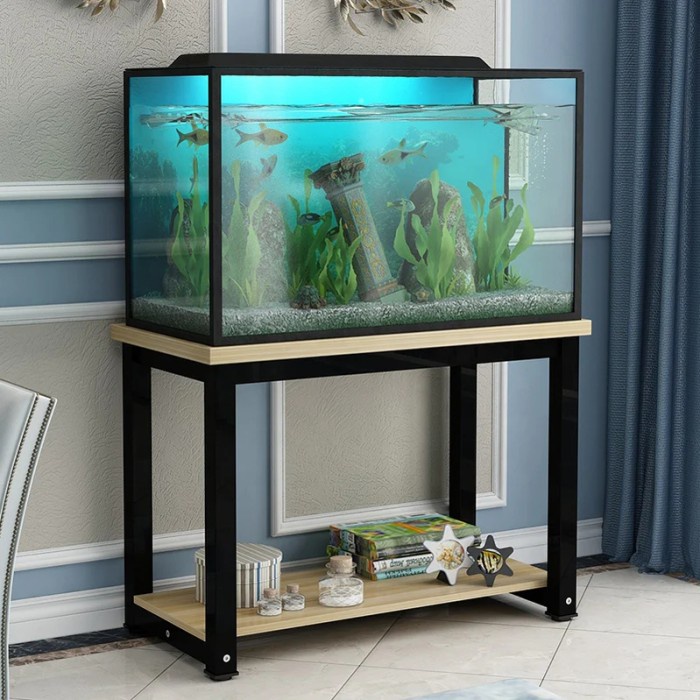Rak Aquarium Besi Kayu Minimalis