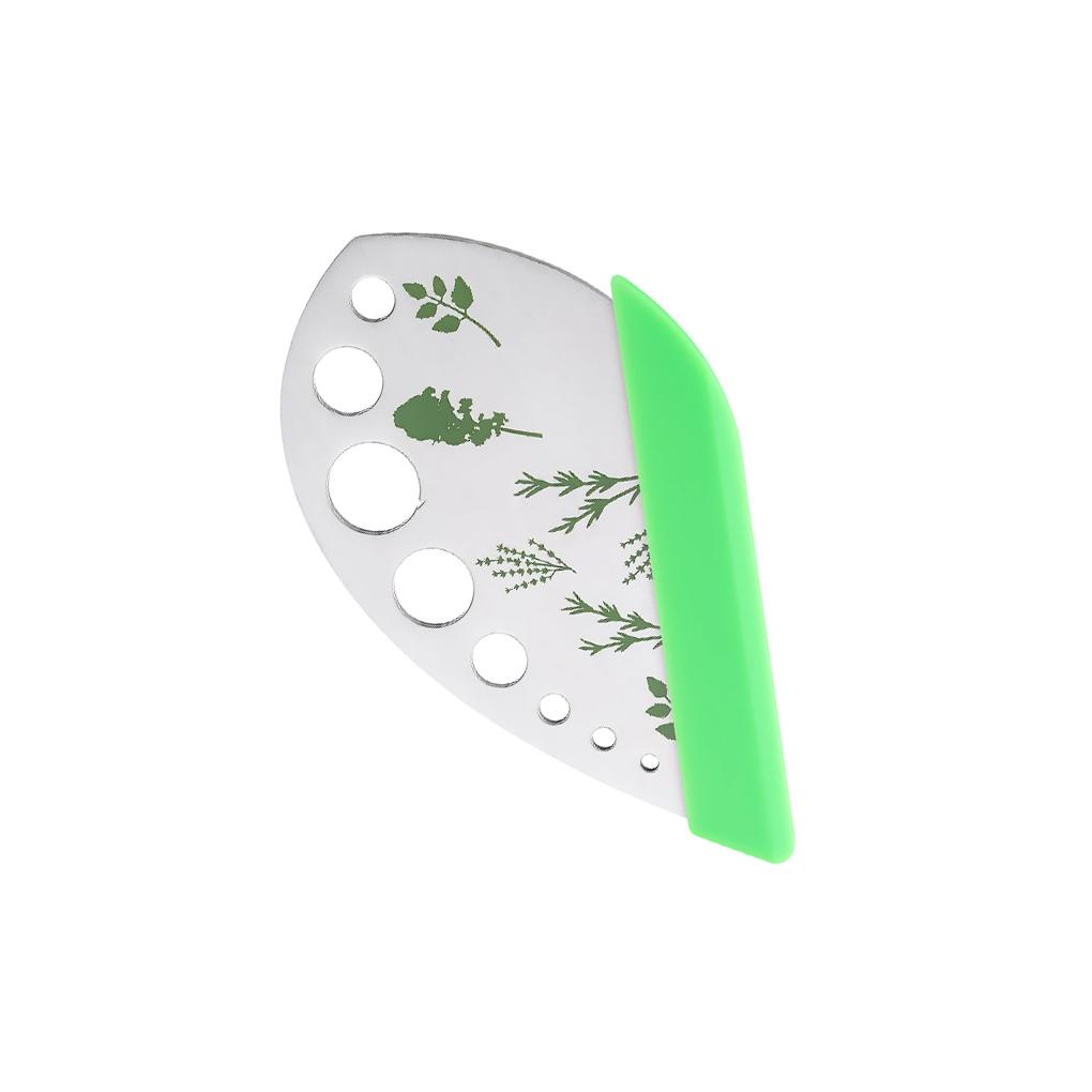 9lubang Herb Leaf Slicer Stripper Stainless Steel Dapur Sayur Remover Stripping Alat Pengupas Kangkung Sayuran Thyme Rosemary