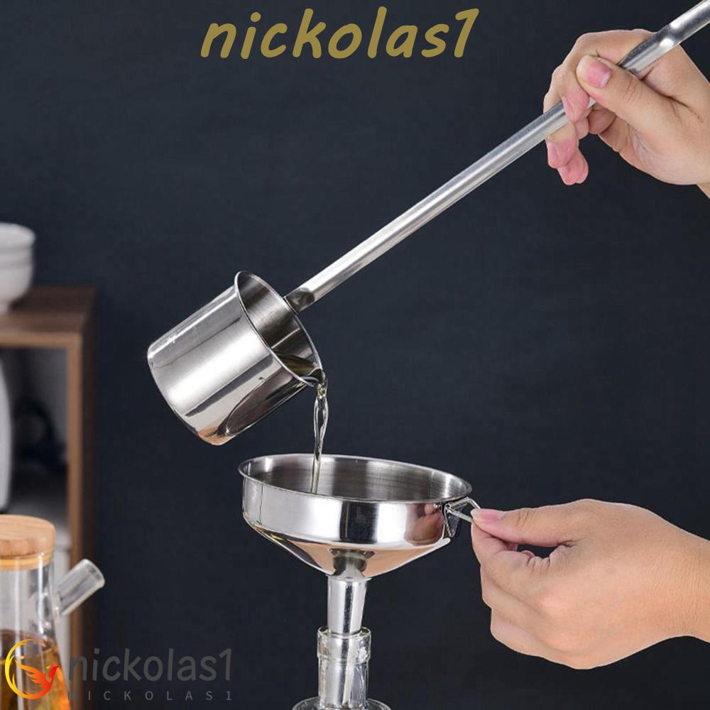 Nickolas1 Gayung Anggur Dapur Kopi Dengan Kait Gagang Panjang Stainless Steel Saus Bir Pouring Ladle