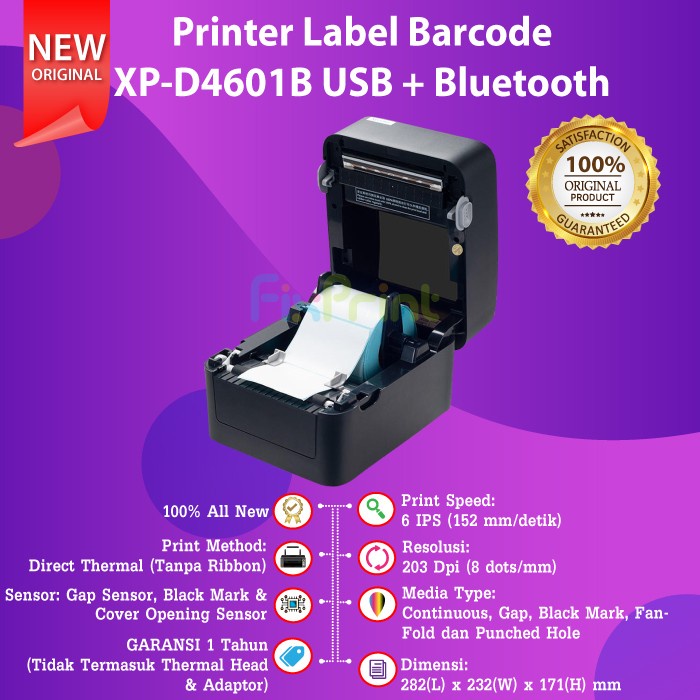 BARCODE PRINTER XPRINTER XP-4601B 4601B - PRINTER BARCODE USB WIFI NEW