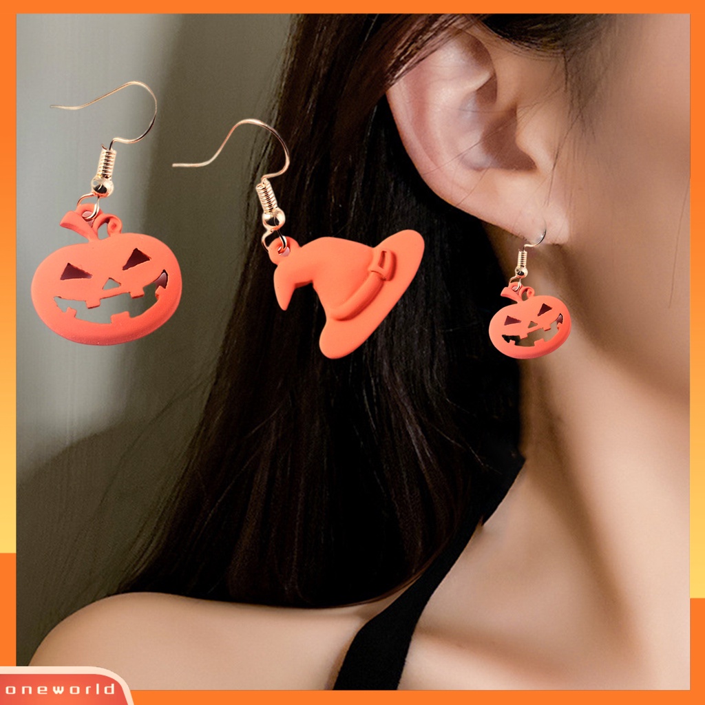 [WOD] 1pasang Anting Halloween Pengerjaan Halus Aksesoris Shiny Semua Pertandingan Indah Alloy Original Ilustrasi Gaya Aksesoris Untuk Pacaran