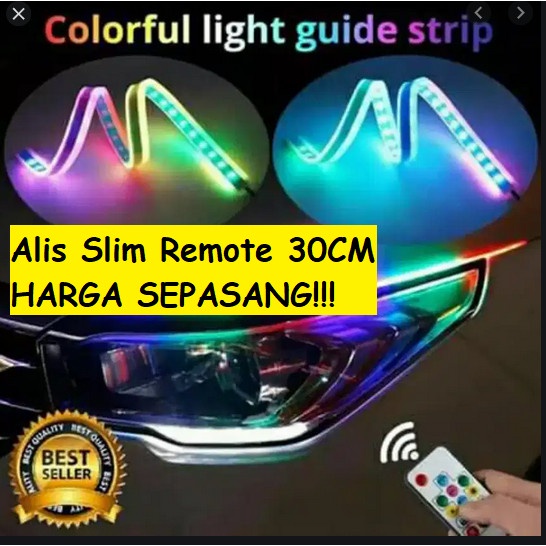 LAMPU LED ALIS SLIM 30CM + REMOTE RGB + SEN/SEIN RUNNING FLEXIBLE 30 cm