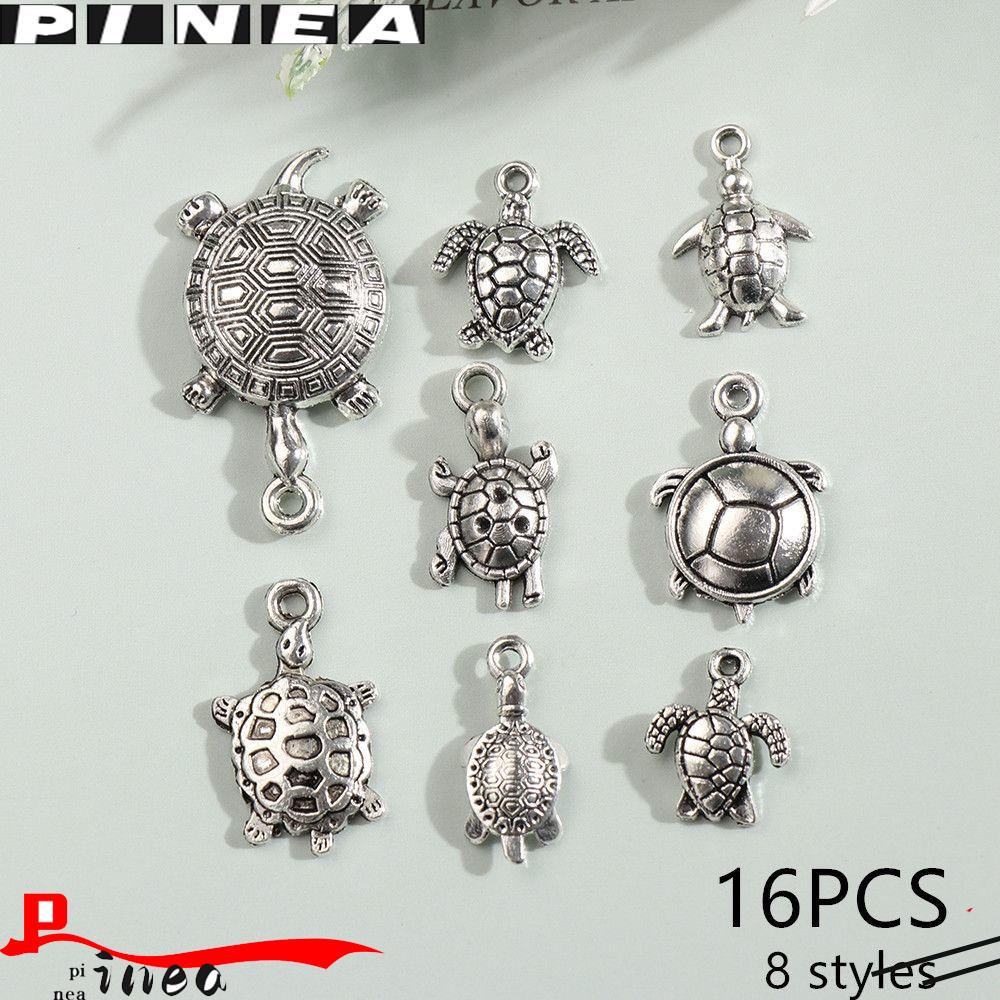 Nanas 16pcs Liontin Penyu Laut Alloy Ocean Jewelry Making Finds