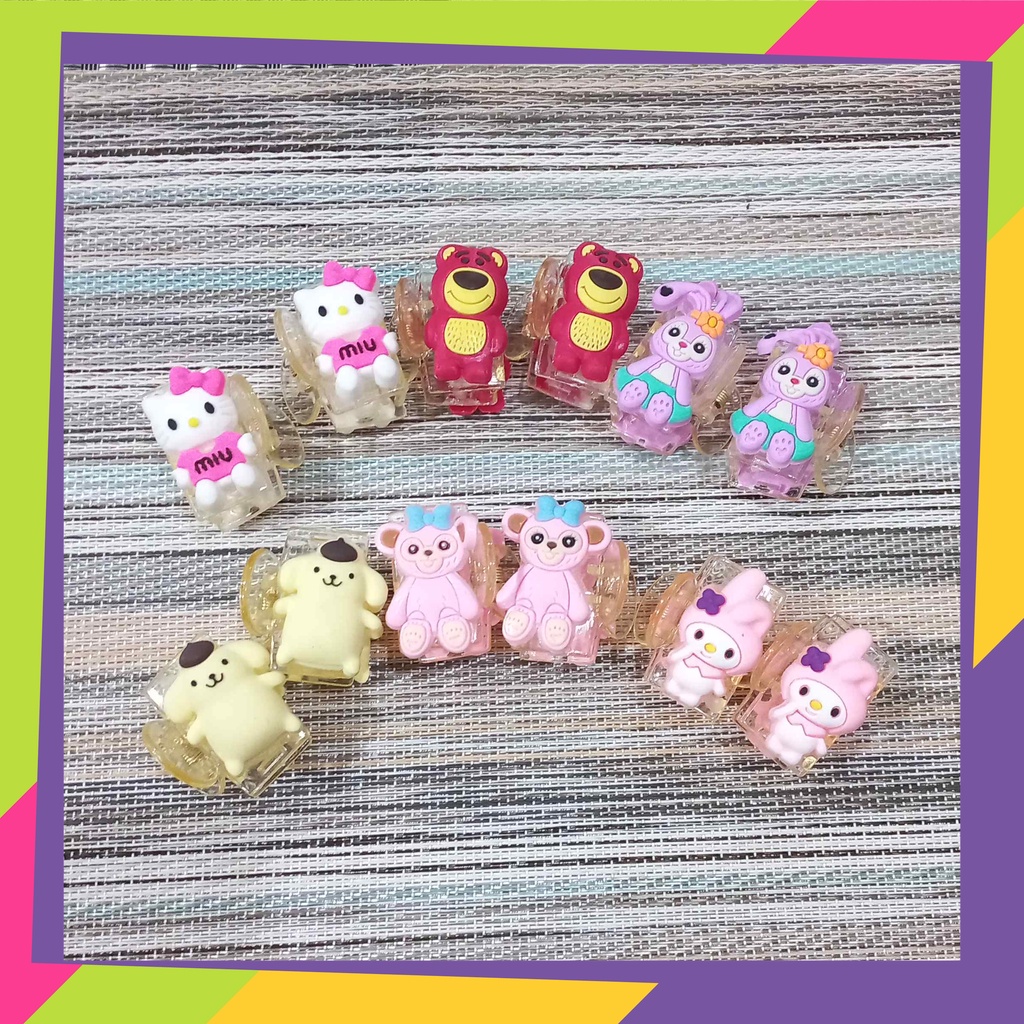 5052 / Paket usaha jepitan rambut anak / Jedai rambut anak motif karakter 12Pcs [ 1Lusin ]