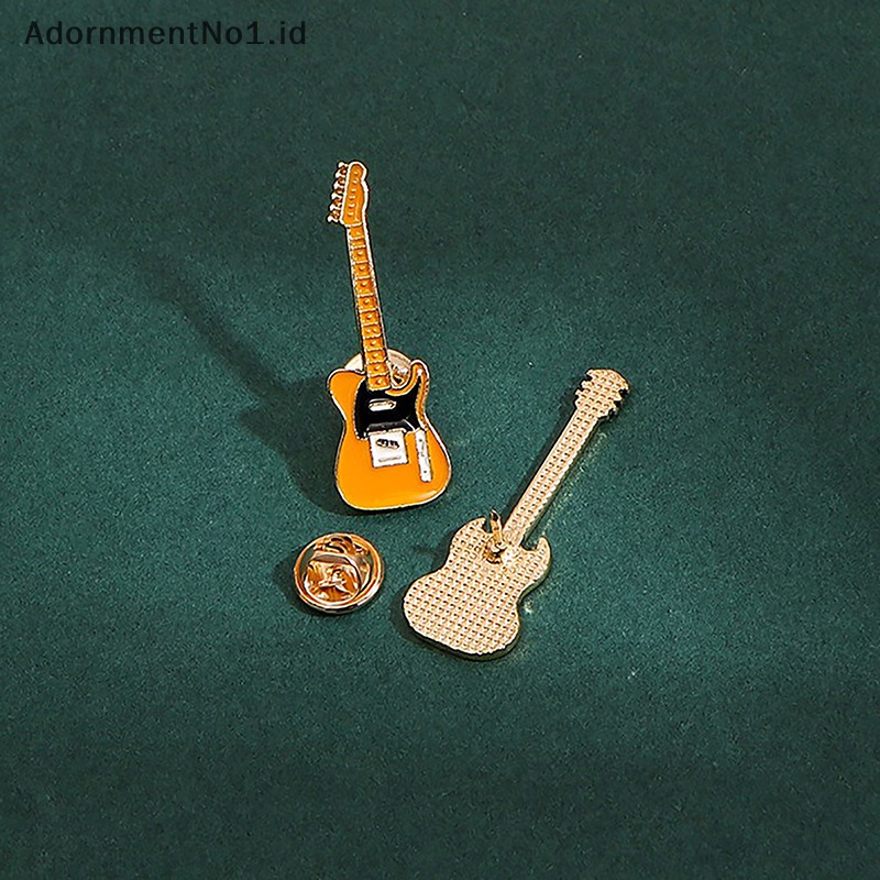 [AdornmentNo1] Alat Musik Bros Gitar Kartun Lencana Kepribadian Trend Korsase Pasangan Gesper Pin Perempuan Retro [ID]