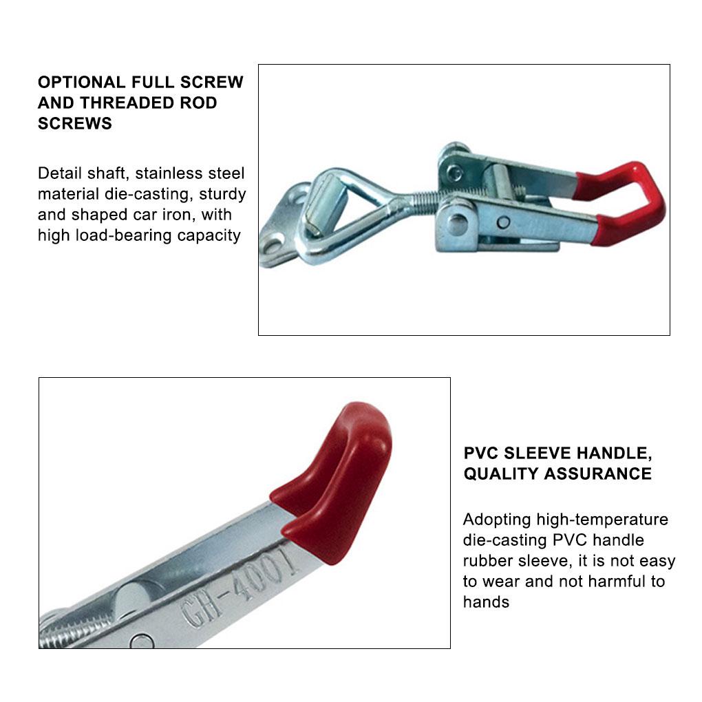 8x Toggle Clamp Latch Pengait Kait Pengait Pengait Kotak Instalasi Praktis Tutup Shockproof Solidness Perlengkapan Rumah Alat Hardware