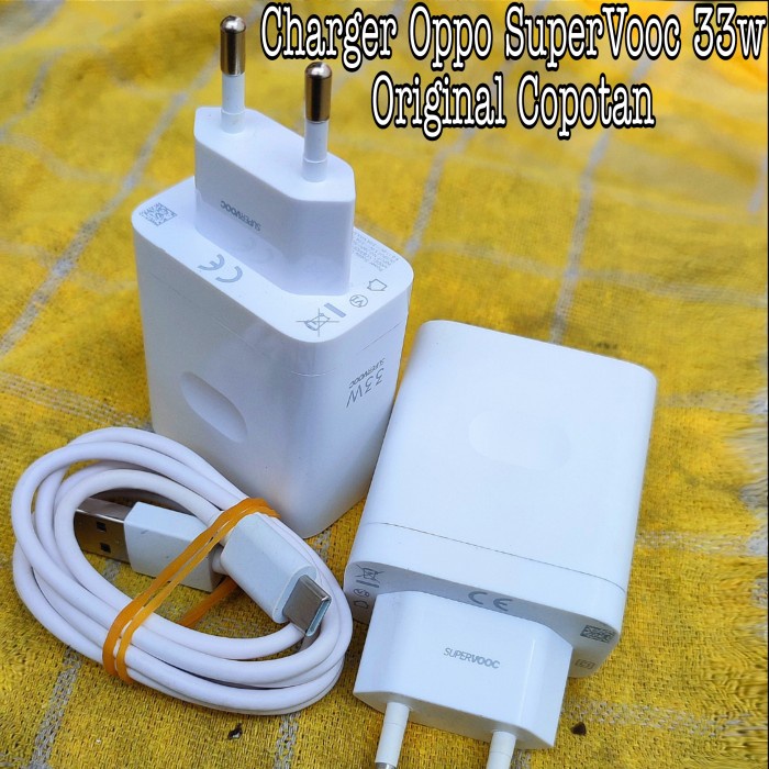 Charger Oppo Super VOOC 33w Original bawaan Seri reno.