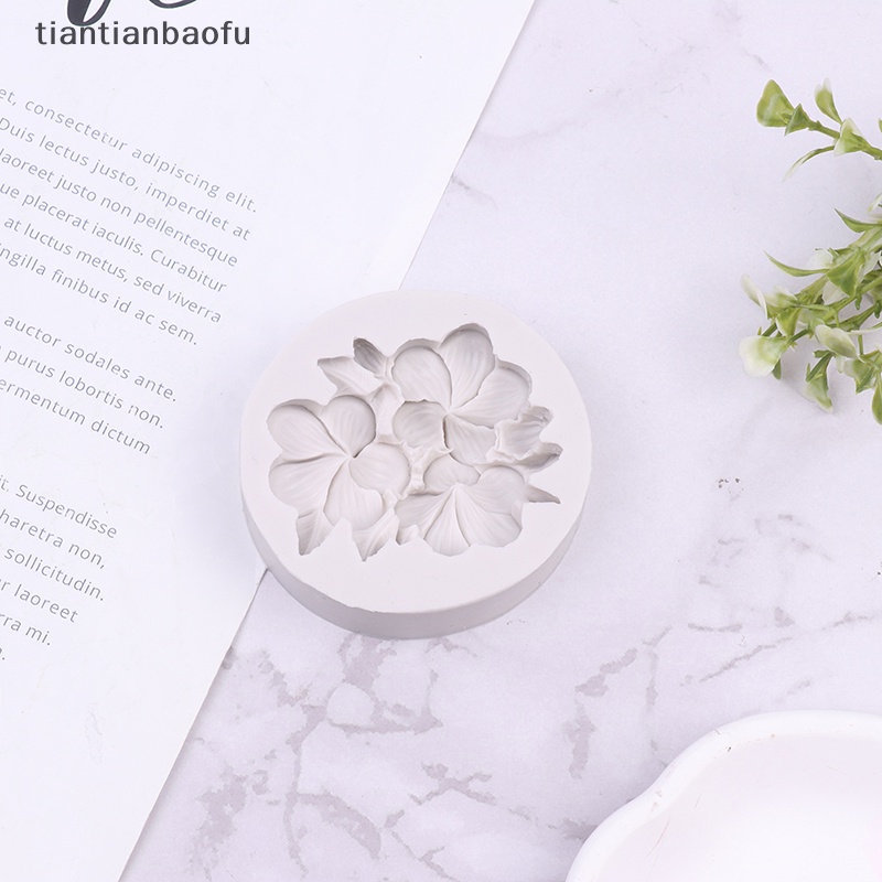 [tiantianbaofu] Cetakan Silikon Bentuk Bunga DIY Gardenia Plumeria Rubra Kue Sabun Fondant Mold Butik