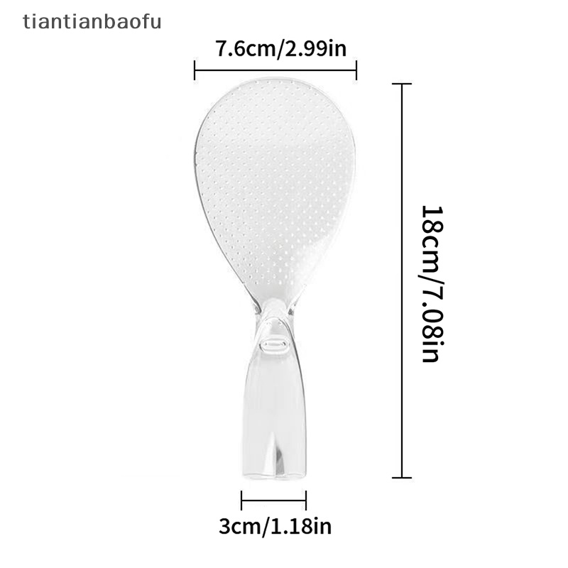 [tiantianbaofu] Standing Rice Spoon Non Stick PP Bahan Rice Cooking Scoop Dapur Alat Makan Aksesoris Butik