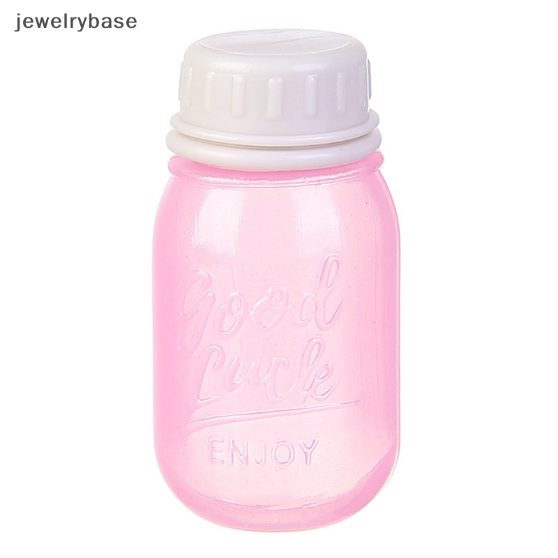 [jewelrybase] 4pcs Kotak Bumbu Saus Mini Barbekyu Dapur Botol Transparan Dengan Tutup Toples Butik