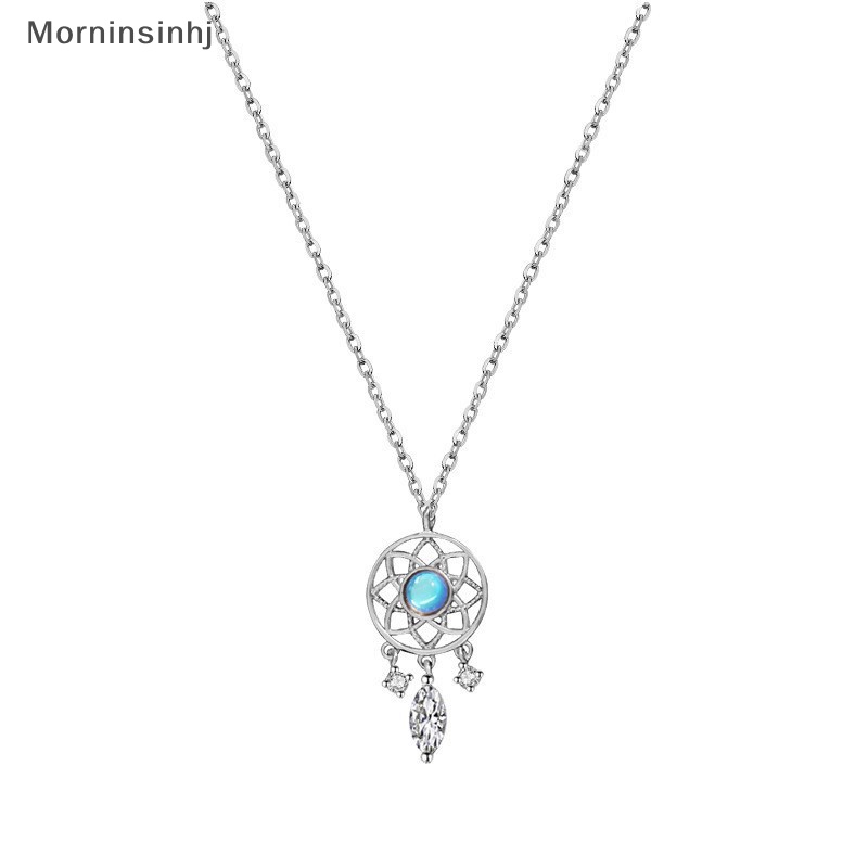 Mornin Fashion Kristal Rumbai Moonstone Dream Catcher Charm Kalung Untuk Wanita Kreatif Liontin Elegan Pesta Kalung Perhiasan Hadiah id