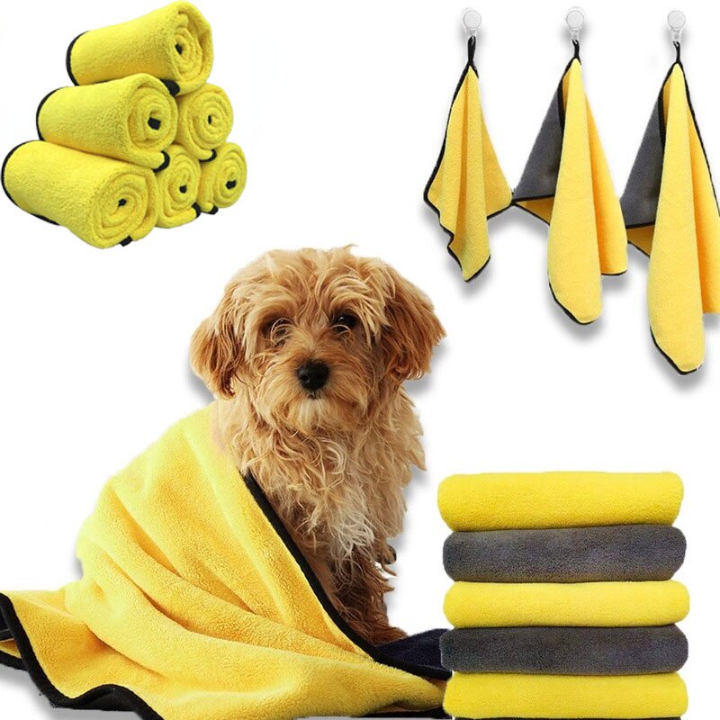 handuk kucing hewan peliharaan Handuk Microfiber Kucing Anjing Kelinci Grooming Cepat Kering Handuk kucing