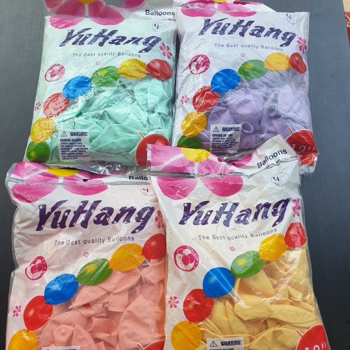 Balon Latex Macaroon Pastel Merk Yuhang 1 pak isi 100 Macaron