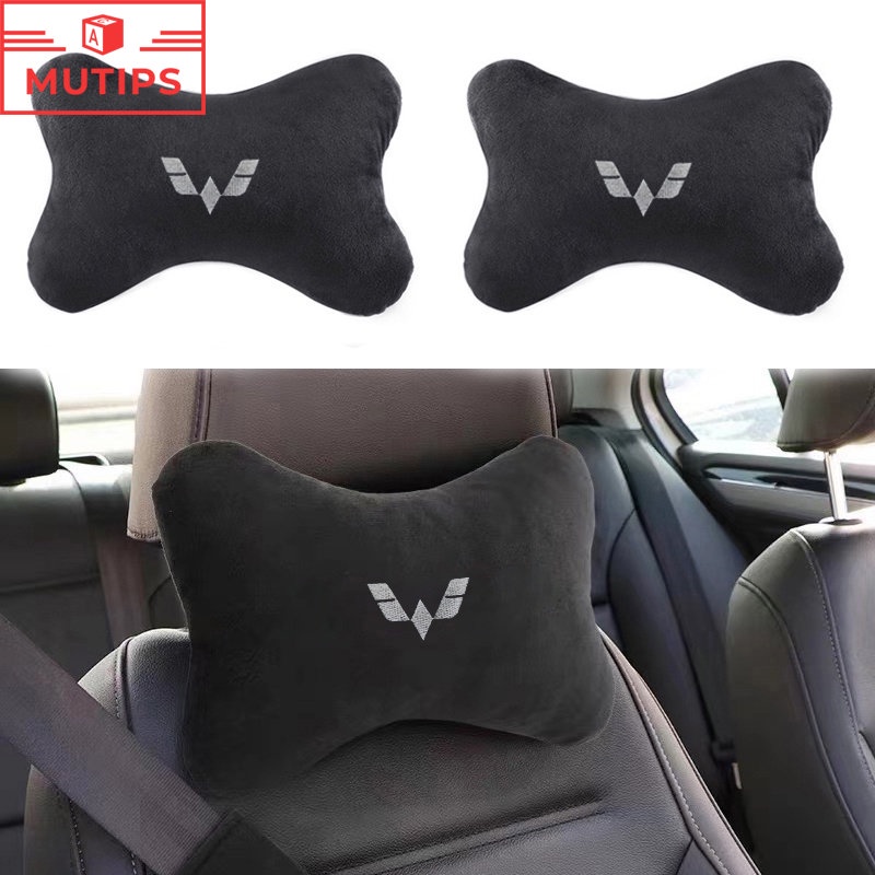 Wuling 1/2 PCS Mobil Kelas Tinggi Lembut Katun Beludru Headrest Leher Istirahat Kepala Bantal Untuk Alvez Victory Formo Mini Air Almaz Cortez Confero s EV
