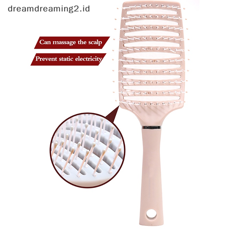 (drea) 1pc Sikat Rambut Sisir Pijat Kulit Kepala Hairbrush Sisir Penata Rambut Rumah Tangga //