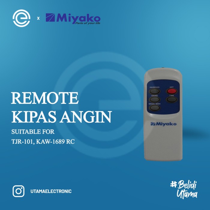 TERMURAH Miyako Spare Part Remote Control Kipas Angin - Putih