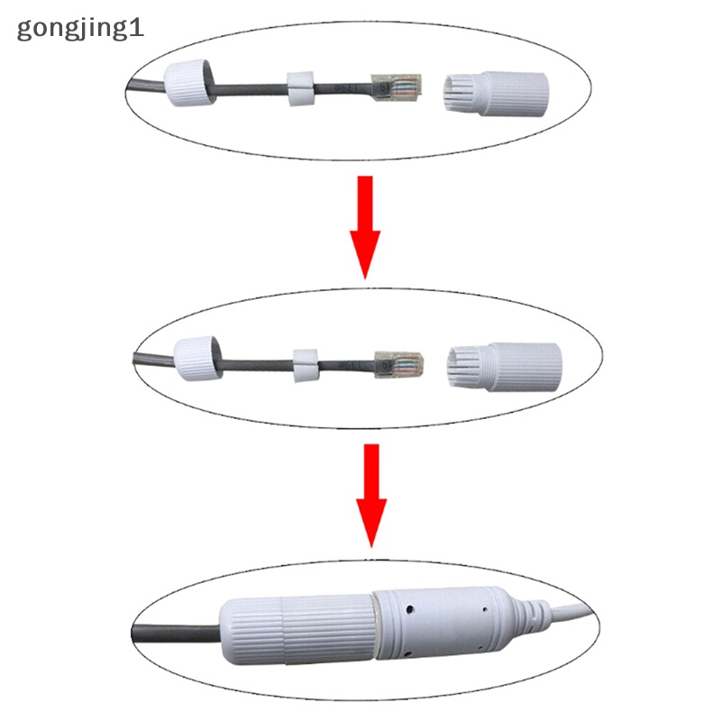 Ggg RJ45 cover Topi Konektor Anti Air Untuk Jaringan outdoor Kamera Kuncir Kabel ID