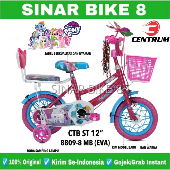 Sepeda Mini Anak Perempuan Ukuran 12 inch Ban Eva CENTRUM ST 8809-8 MB