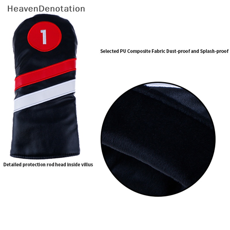 [HeavenDenotation] Sarung Kepala Golf #1 #3 #5covers Driver/Fairway Rescue/Hybrid PU Leather HDV