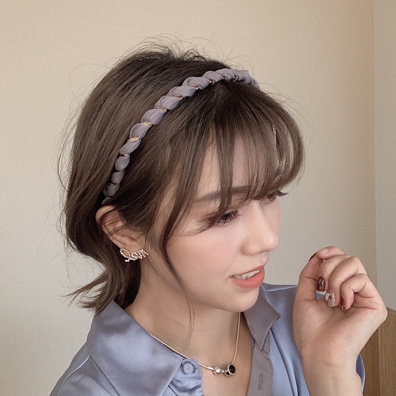 Bando Korea Dewasa Kepang Lilit Model Spiral Bandana Wanita Aksesoris Fashion Rambut Gaya Kekinian Import AK284