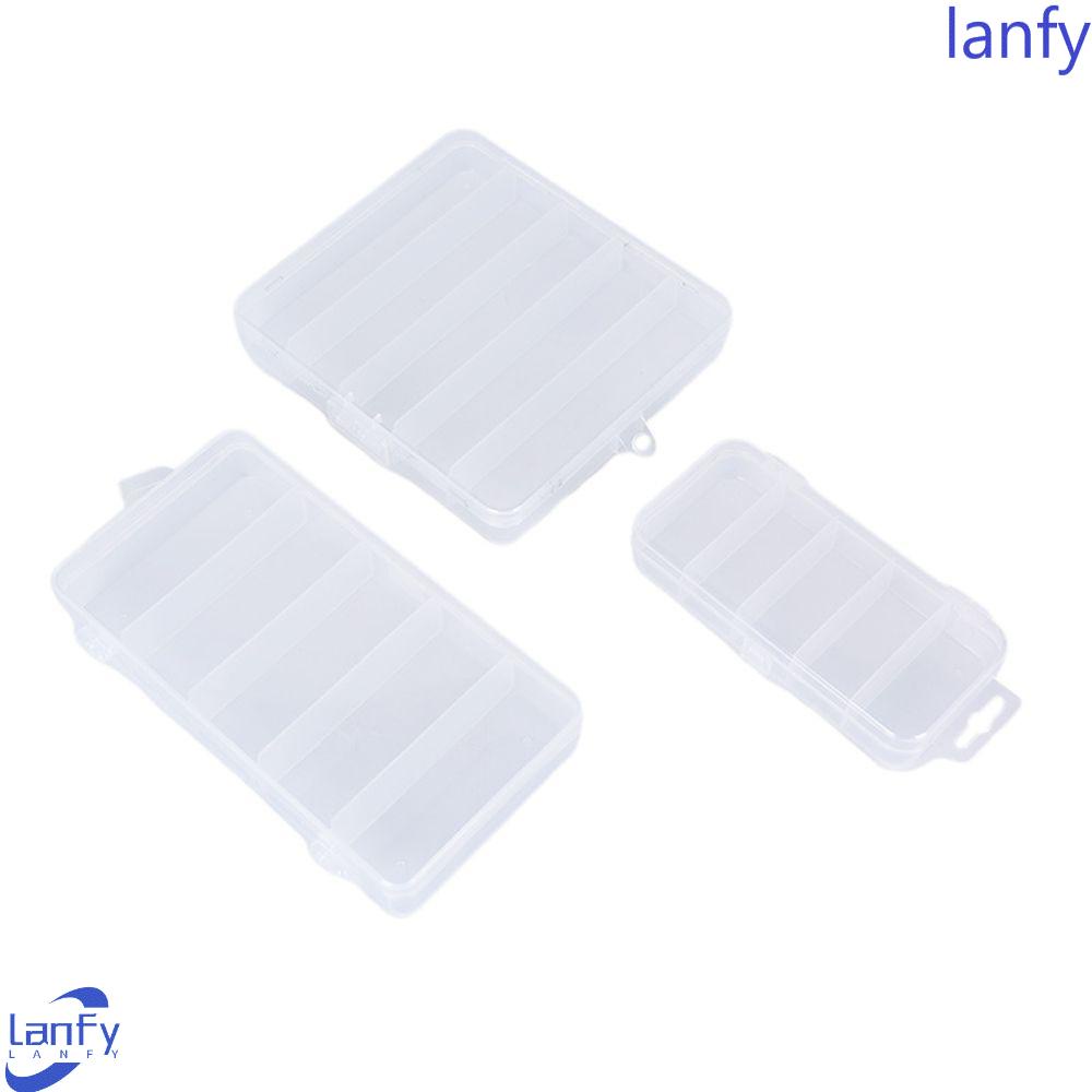 Lanfy Fishing Tackle Box Nyaman Kualitas Tinggi 5kisi Transparan Tahan Air Memancing Umpan Kotak Tempat Penyimpanan