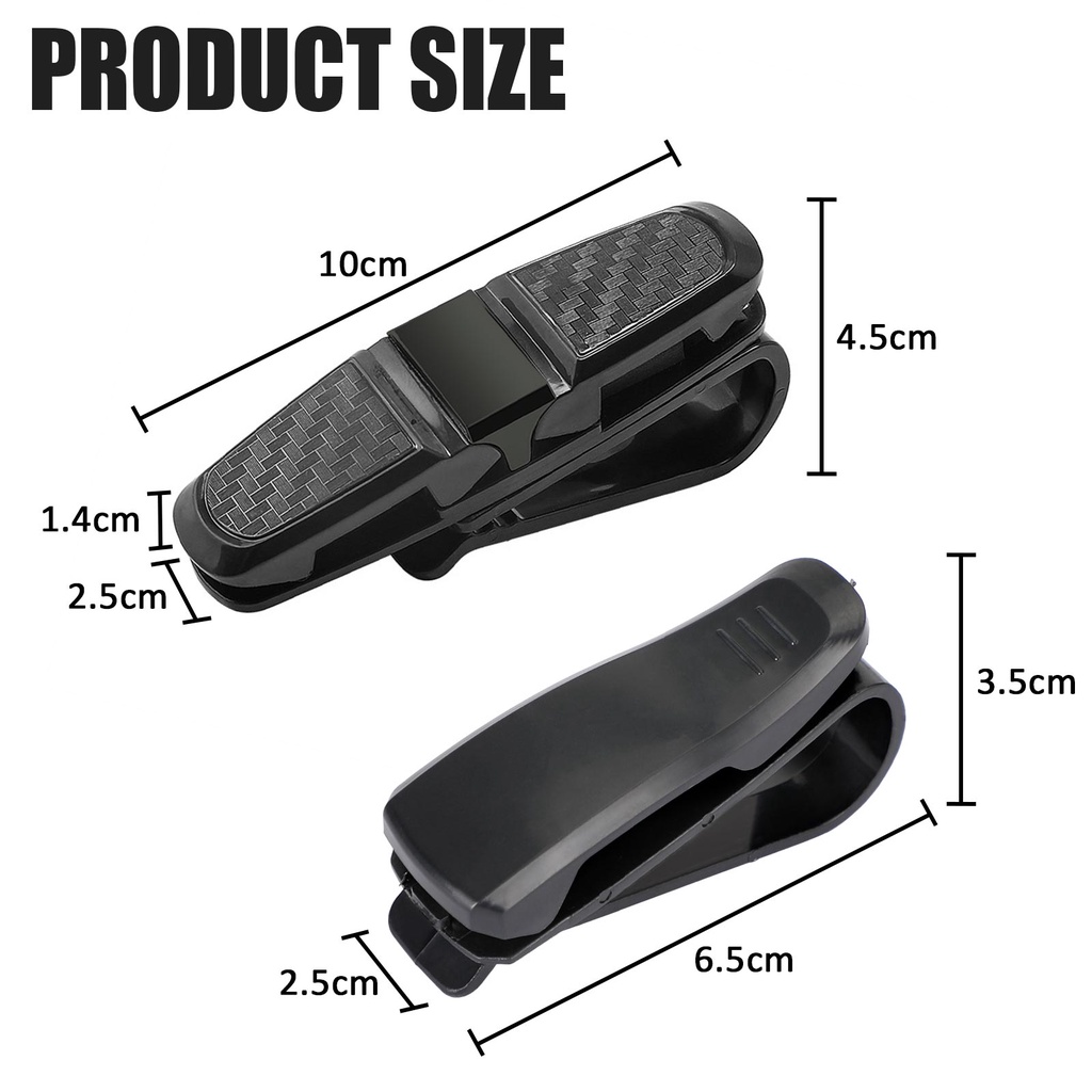 Universal Car Auto Sun Visor Tempat Kacamata Kotak Sunglasses Clip Card Ticket Holder Stand Pengikat Pen Case Aksesoris Mobil