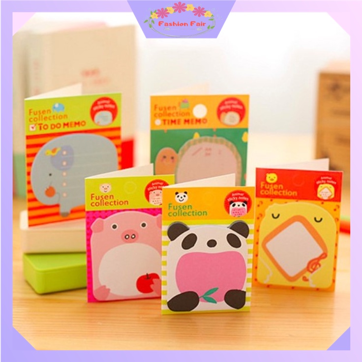 FASHION FAIR - D6119 Sticky Notes Animal S636 / Tempelan Kertas Catatan Memo Note Karakter Animal Lucu Unik / Post It Note / Memo Pad / Kertas Memo