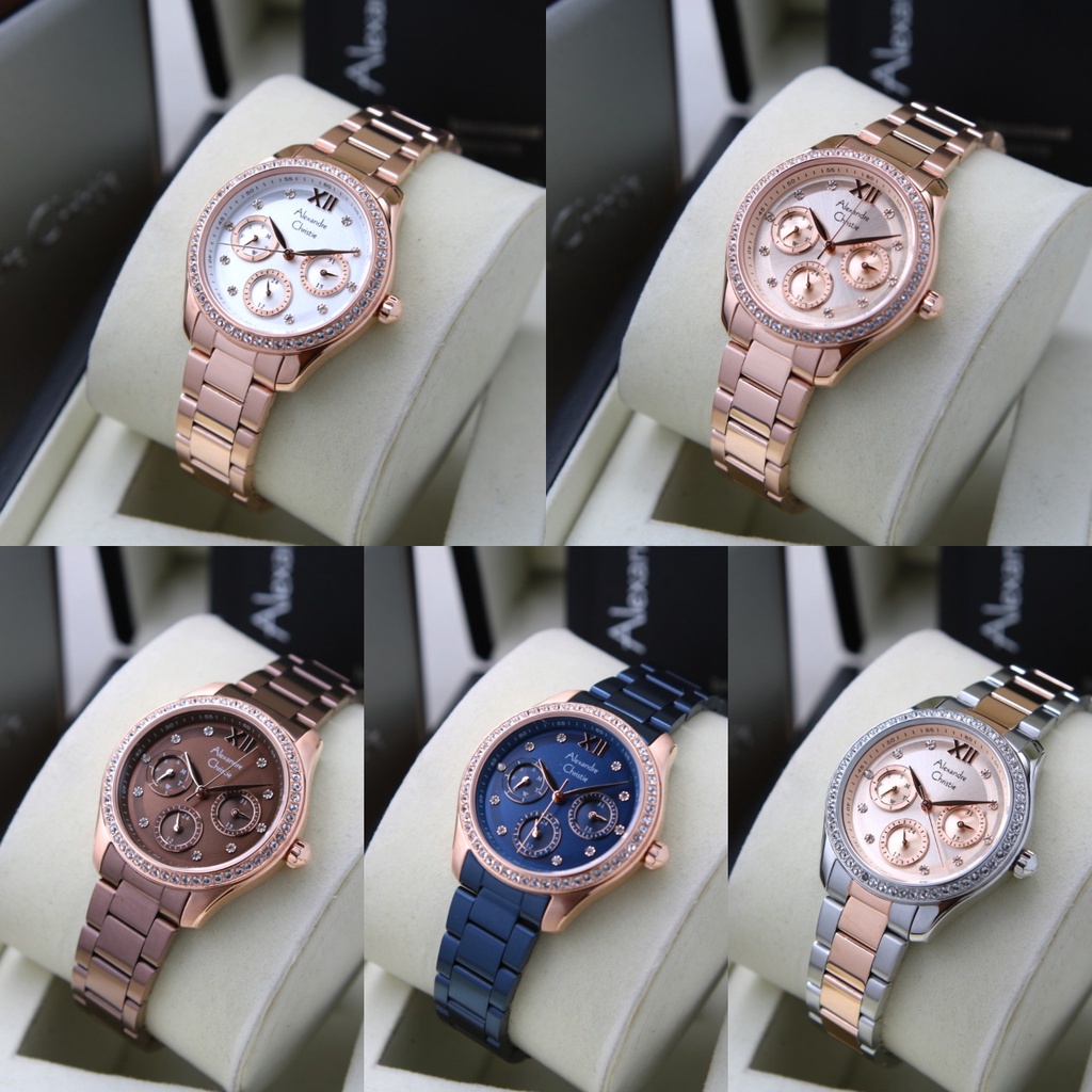 JAM TANGAN WANITA ALEXANDRE CHRISTIE AC 2A69 / AC2A69 RANTAI ORIGINAL GARANSI RESMI 1 TAHUN