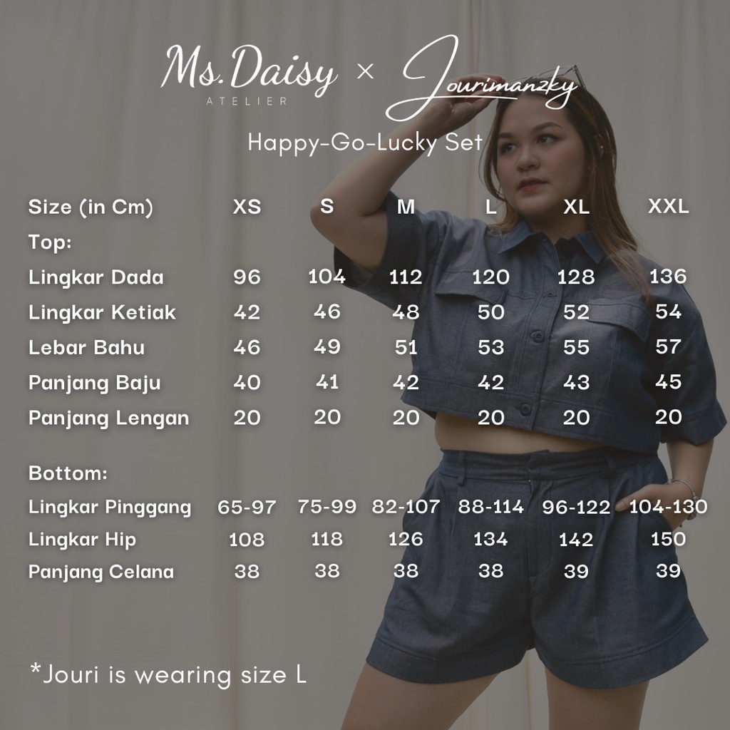 [Ms Daisy x Jourimanzky] Happy-Go-Lucky Cropped Jacket/Top with Wide leg Shorts