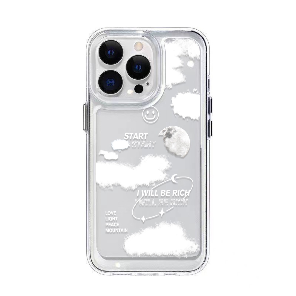 Dream Cloud Case Untuk Samsung A11 EU A12 A13 A14 A10 A10S A20 A21 A22 A23 A20S A30 A02 A03 A50 A51 A52 A53 A54 A31 A32 A33 A34 A04 A73 A72 A71 S10 Akrilik Space TPU Penutup Belakang