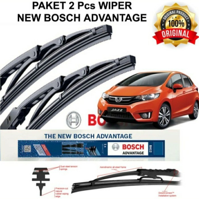 Wifer Bosch Honda All New Jazz 2015up Kipas Karet Pembersih Kaca Mobil