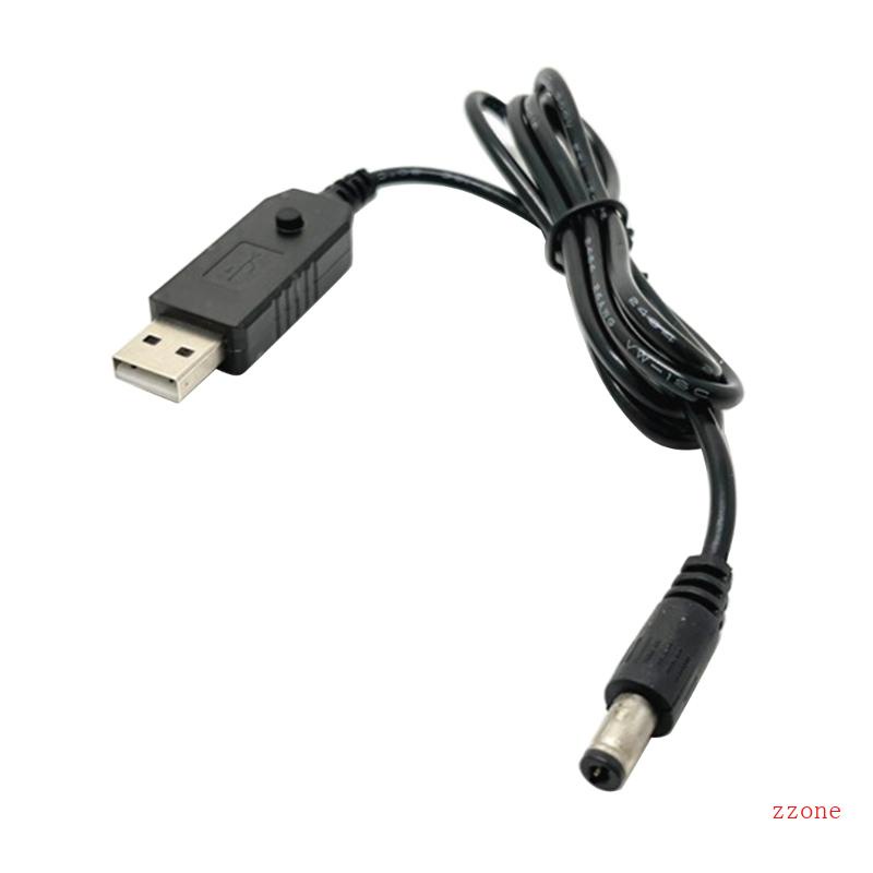 Zzz USB 5V to DC5 5x2 5mm 9V12V Kabel Cas Colokan Kabel Listrik- Adaptor Konektor