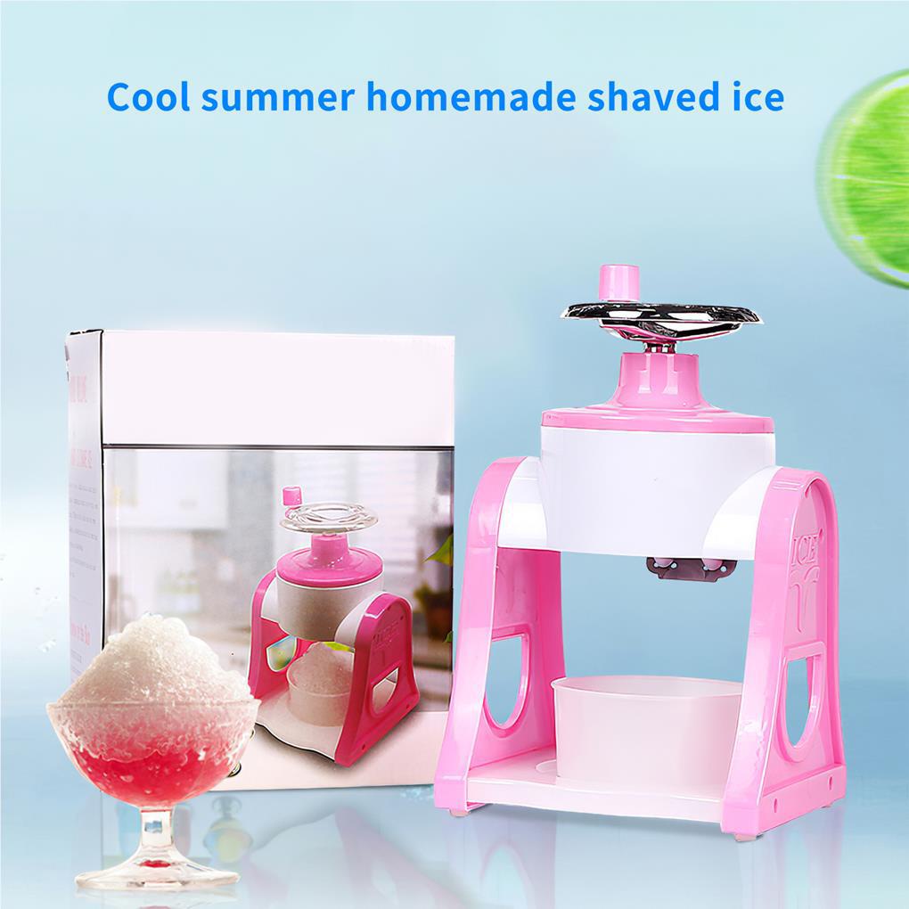 Alat Penghancur Es Manual Snow Cone Smoothie Shaver Alat Penghancur Stainless Steel Slider Milk Shake DIY Anak Snack Maker Bar