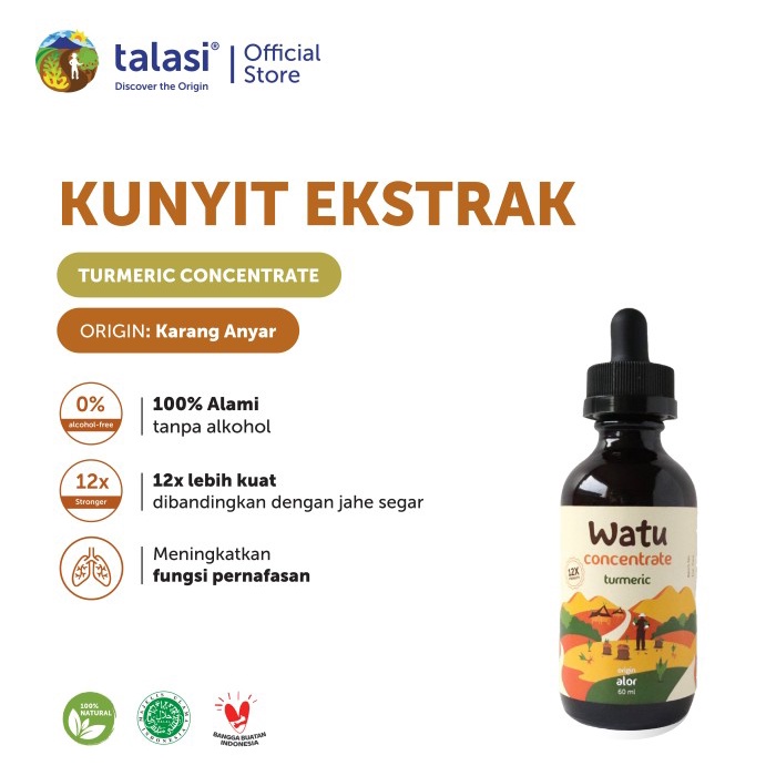 

N.E.W Watu Turmeric Concentrate - Kunyit Ekstrak Asli Alor 60ml