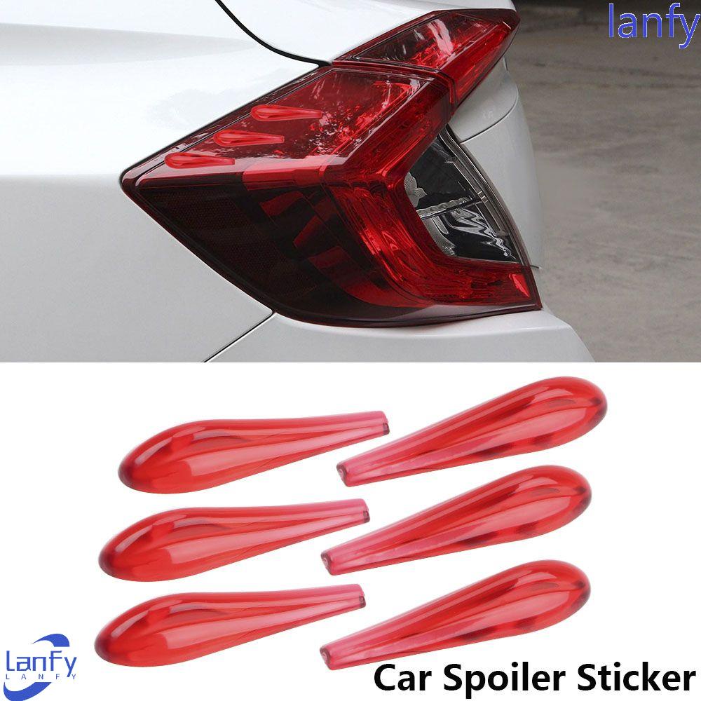 Lanfy Stiker Mobil Decor Strip 6buah/Set Mobil-styling Bagian Luar Strip Anti Tabrak Akrilik Anti-Tabrakan