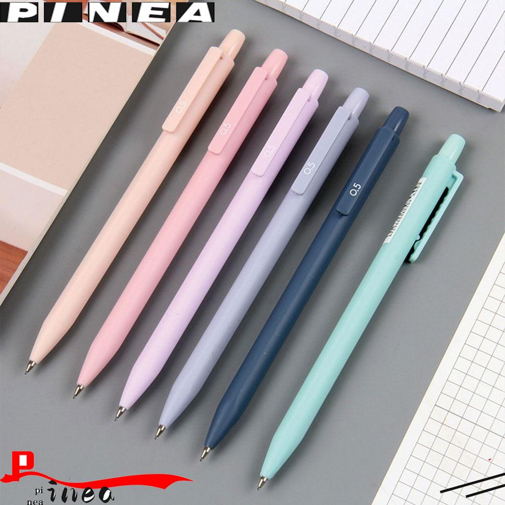 Nanas 6PCS /Set Alat Tulis Pensil Mekanik 0.5mm /0.7mm Alat Tulis Kreatif Warna Morandi